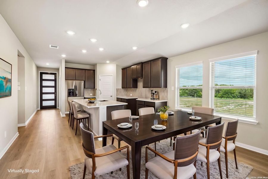 Furnished interior view inside a new home in Legendary Trails - Premier Series, Cibolo (Image 16). Furnished interior view inside a new home in Legendary Trails - Premier Series, Cibolo (Image 16).