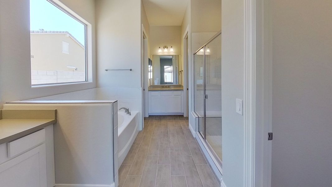 Furnished interior view inside a new home in Arroyo Seco - Hacienda, Buckeye (Image 4).