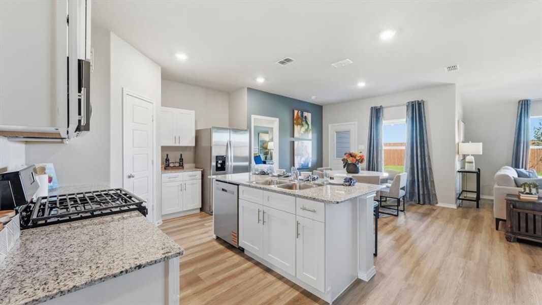 Furnished interior view inside a new home in Lonestar at Liberty Trails, Fort Worth (Image 22).