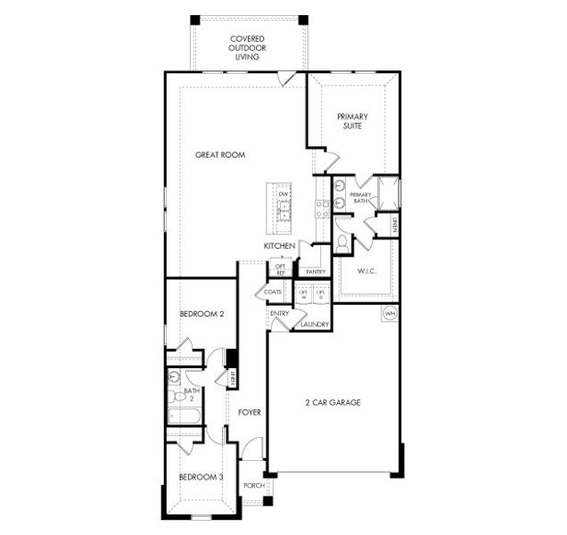 2D floor plan layout of this home in Riverbend at Double Eagle - Reserve Collection, Cedar Creek, TX (Image 2). 2D floor plan layout of this home in Riverbend at Double Eagle - Reserve Collection, Cedar Creek, TX (Image 2).