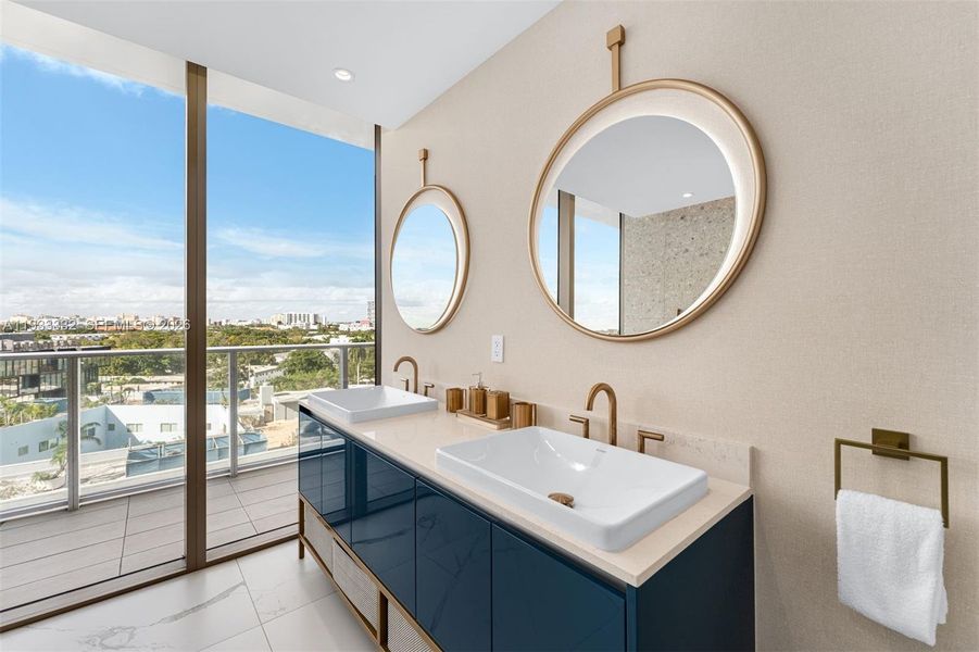 Furnished interior view inside a new home in , Miami (Image 37).