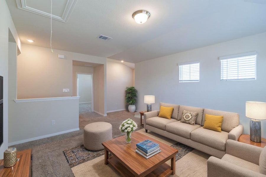 Virtually Staged Upstairs Loft/Game Room