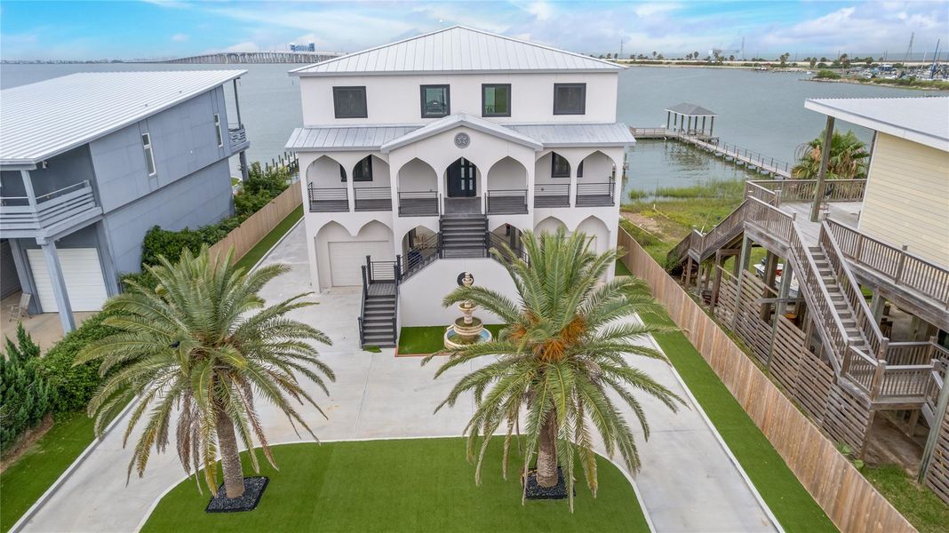 Front exterior of a new home in , Galveston, TX, highlighting curb appeal (Image 2). Front exterior of a new home in , Galveston, TX, highlighting curb appeal (Image 2).