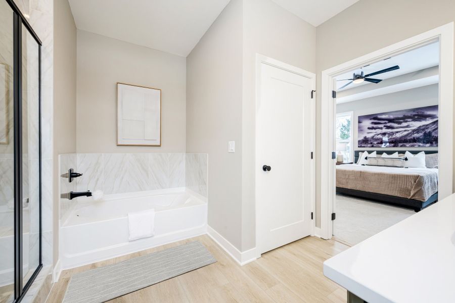 Representative furnished interior of a home built from the Morgan by Fischer Homes in Easton Park, Dallas (Image 25).