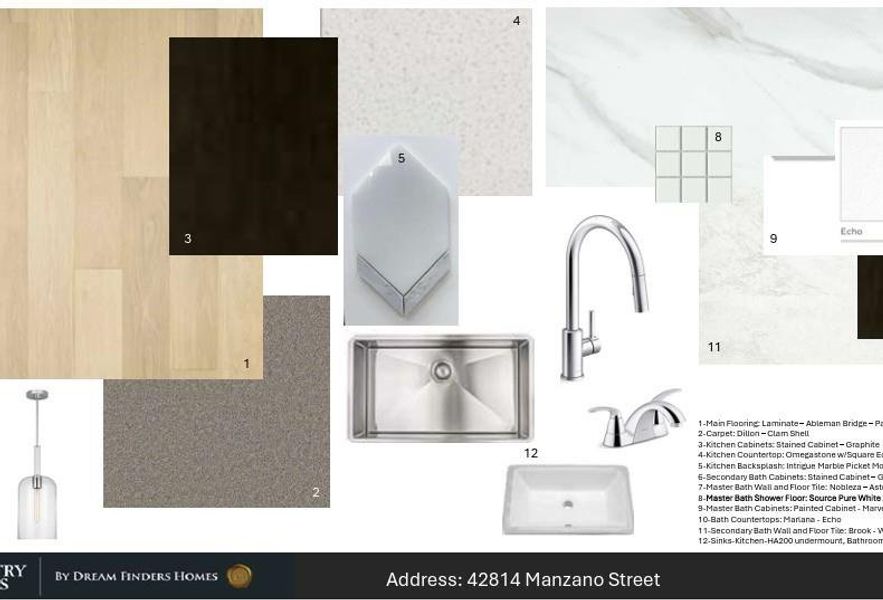 Sample of building materials used in homes in Escondido, Magnolia (Image 4). Sample of building materials used in homes in Escondido, Magnolia (Image 4).