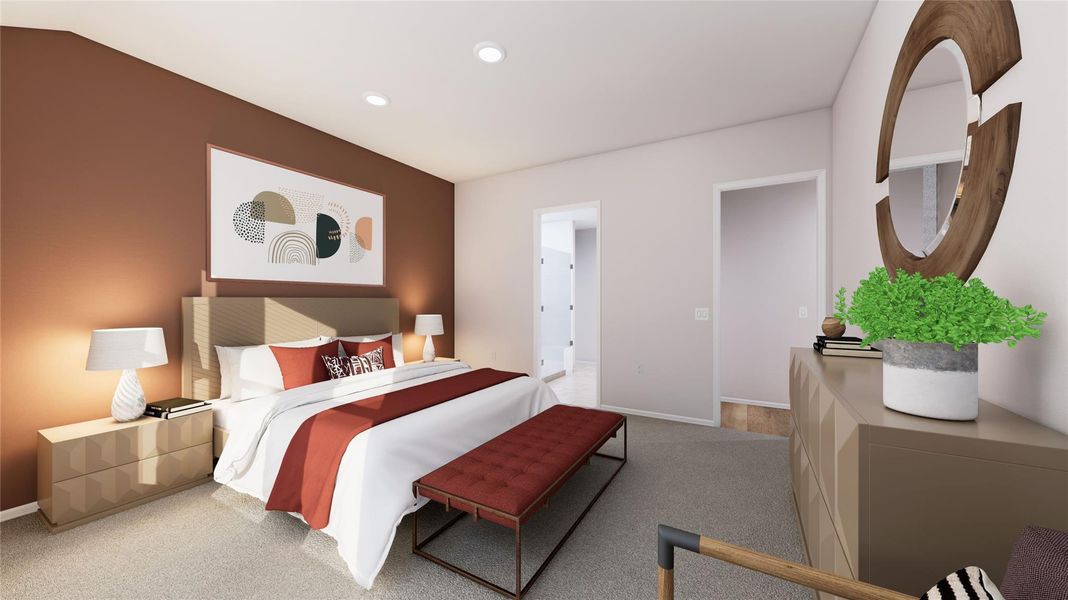 Furnished interior view inside a new home in Anniston, Katy (Image 23). Furnished interior view inside a new home in Anniston, Katy (Image 23).