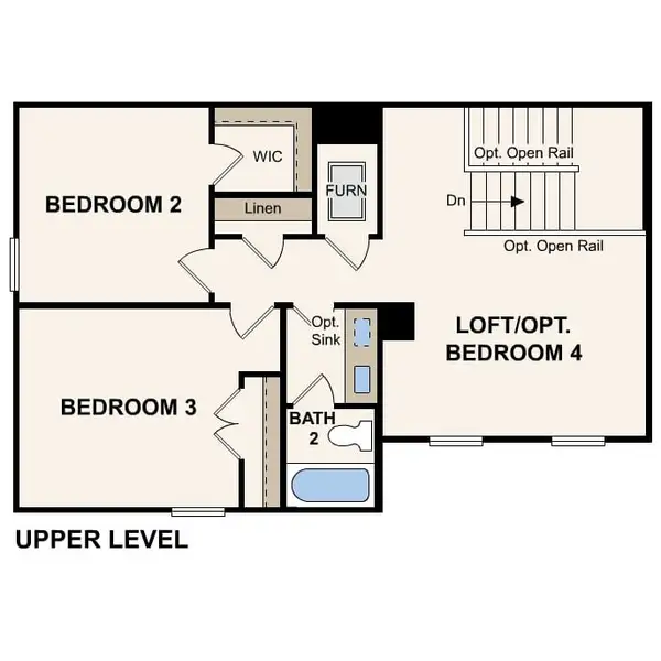 2D floor plan layout of this home in Fulshear Junction, Fulshear, TX (Image 3).