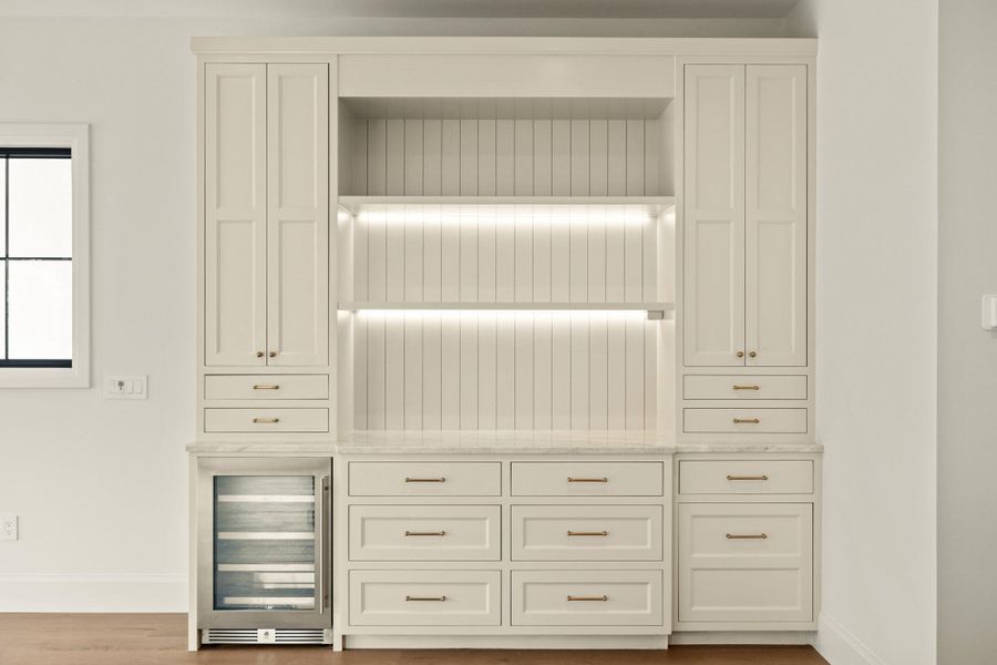 Closet with beverage cooler