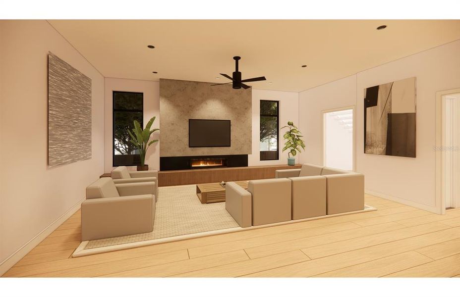 Furnished interior view inside a new home in , Tampa (Image 9). Furnished interior view inside a new home in , Tampa (Image 9).