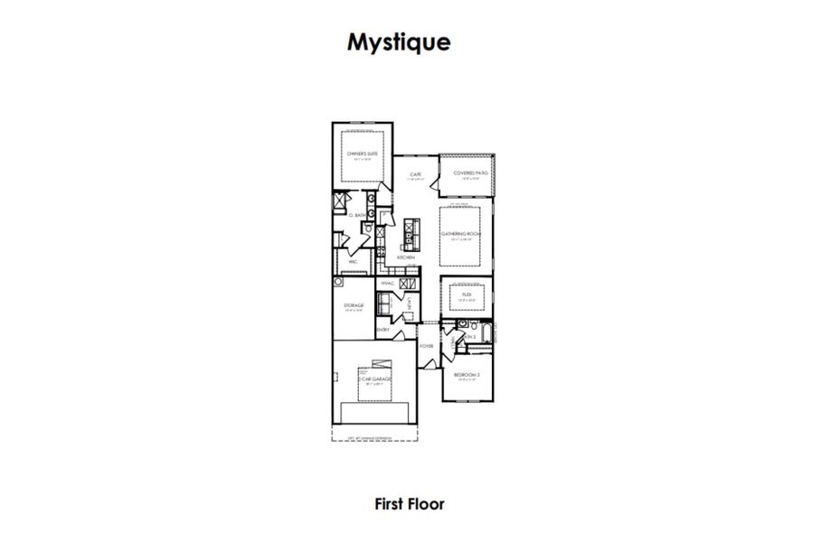 2D floor plan layout for the Mystique by Del Webb in Del Webb Sugar Land at Ryehill, Rosenberg, TX (Image 4). 2D floor plan layout for the Mystique by Del Webb in Del Webb Sugar Land at Ryehill, Rosenberg, TX (Image 4).