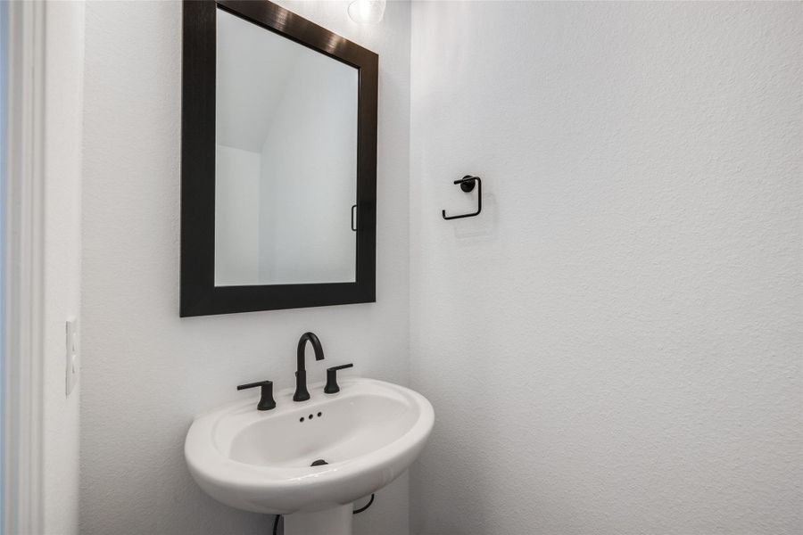 Half bath with pedestal sink