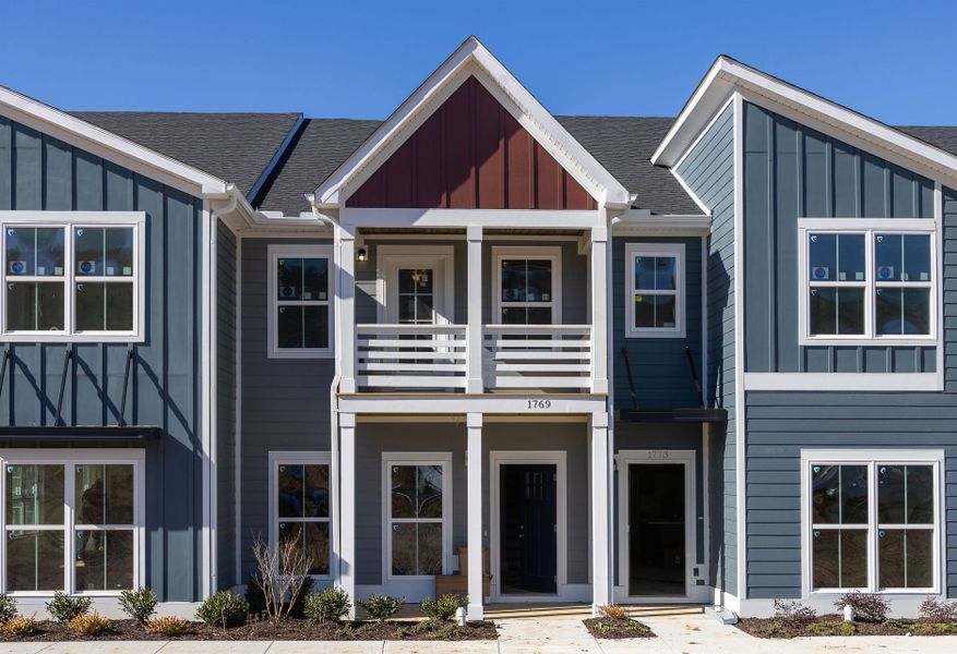 Representative exterior photo of a completed home built from the Fontaine Townhome by Parkside Builders in The Parks of Mill Town, Chattanooga, TN (Image 28).