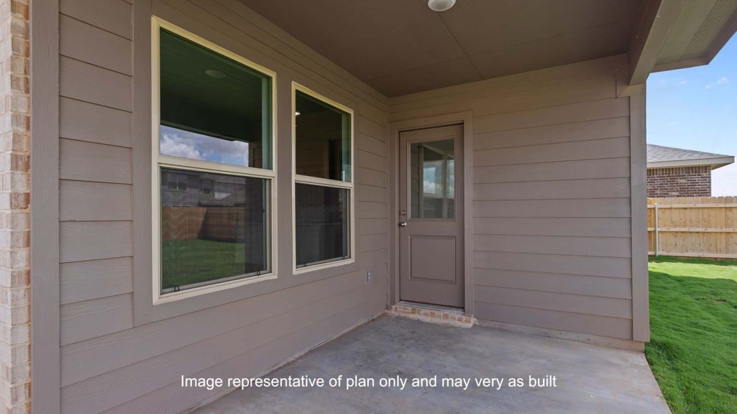 Exterior details and patio area of a home in Overlook West, Wolfforth (Image 3).
