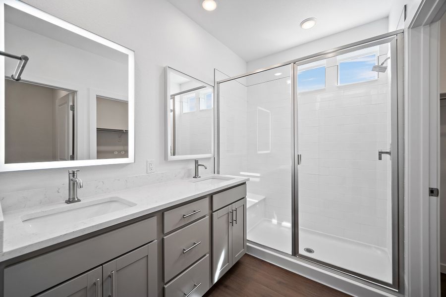 Furnished interior view inside a new home in The Residences at Victory Ridge, Colorado Springs (Image 8). Furnished interior view inside a new home in The Residences at Victory Ridge, Colorado Springs (Image 8).