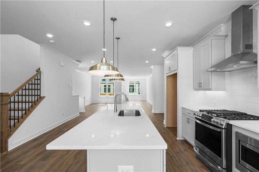 Furnished interior view inside a new home in Millcroft Townhomes, Buford (Image 44).