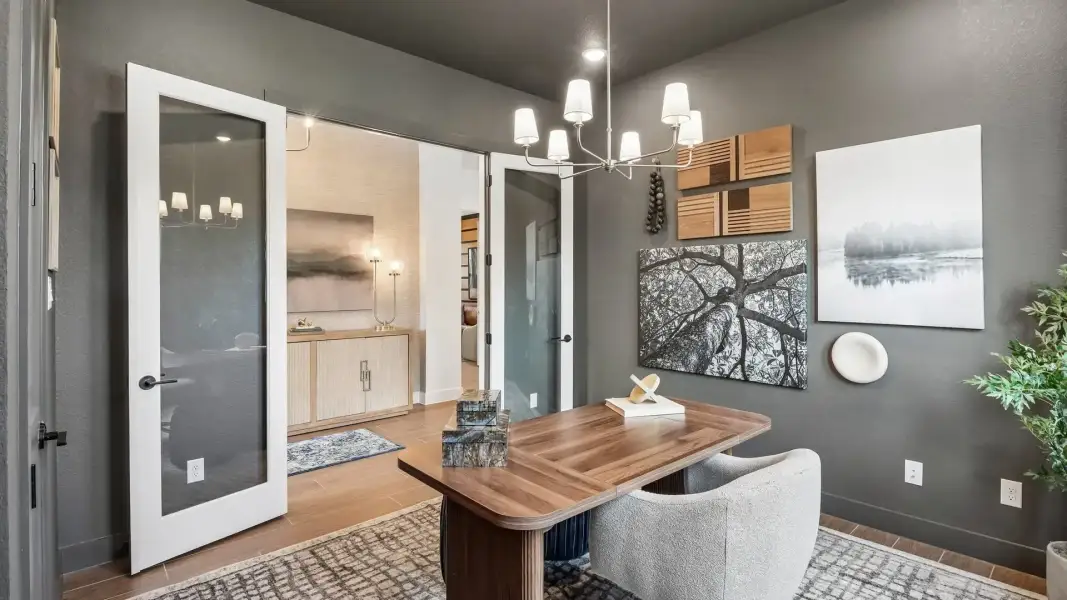 Representative furnished interior of a home built from the Lauren by Chesmar Homes in Audubon, Magnolia (Image 23).