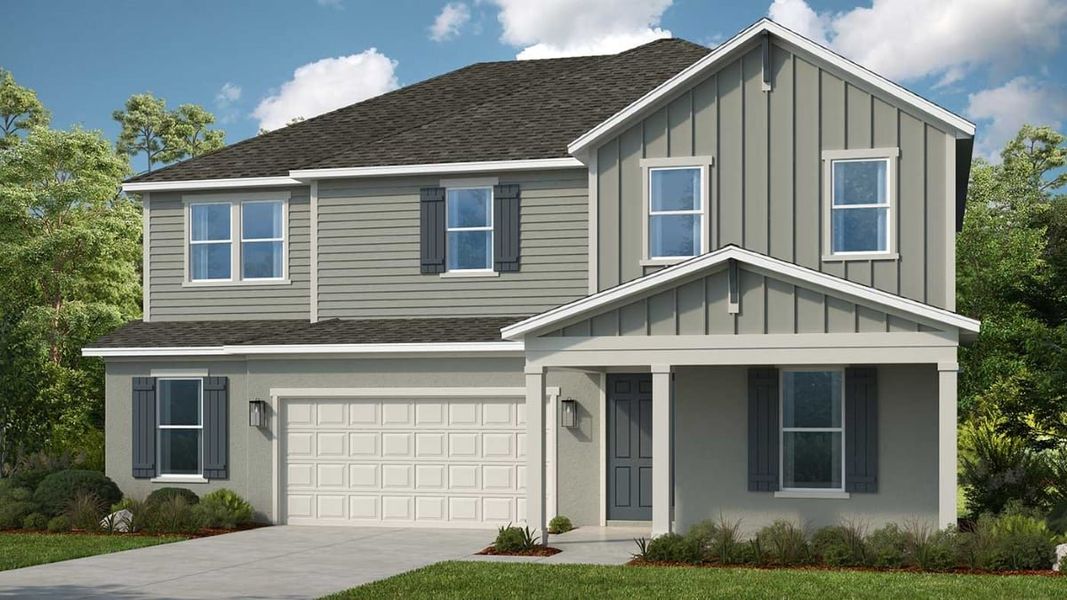 Representative exterior photo of a completed home built from the Carmel by Taylor Morrison in Sunbridge, Orlando, FL (Image 20). Representative exterior photo of a completed home built from the Carmel by Taylor Morrison in Sunbridge, Orlando, FL (Image 20).