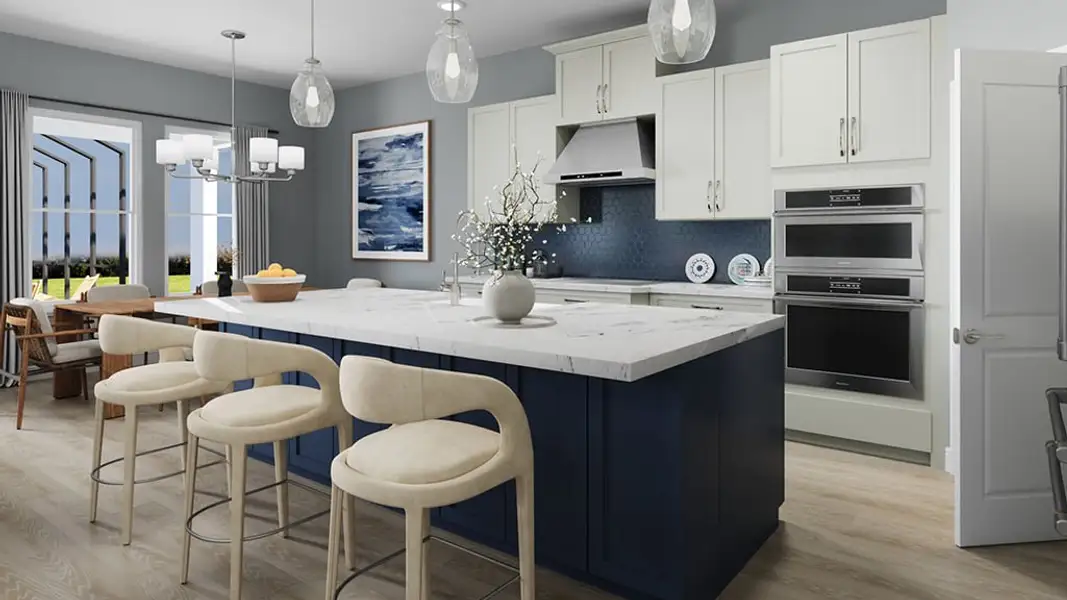 Representative furnished interior of a home built from the Florence by Taylor Morrison in Esplanade at Rivergrass, Naples (Image 3).