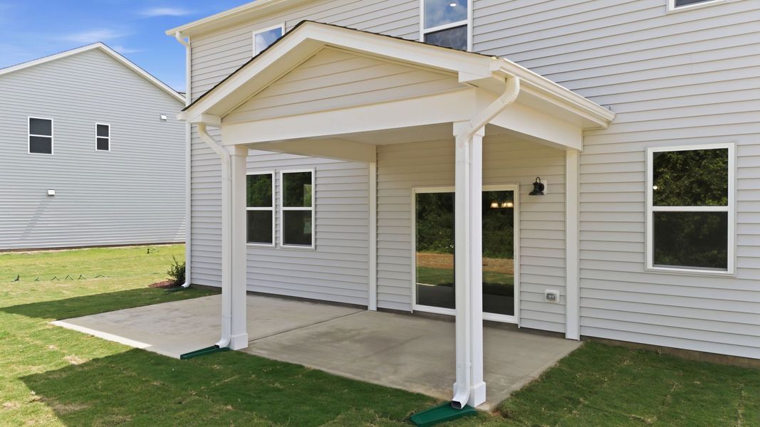 Exterior details and patio area of a home in The Farm at Neill's Creek, Lillington (Image 3).