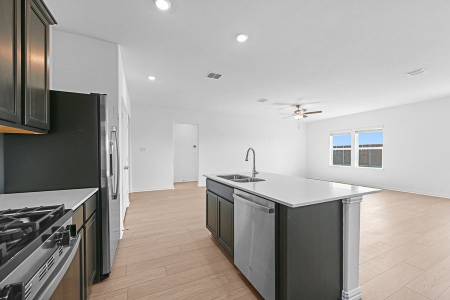 Furnished interior view inside a new home in River Ridge, Crandall (Image 3). Furnished interior view inside a new home in River Ridge, Crandall (Image 3).