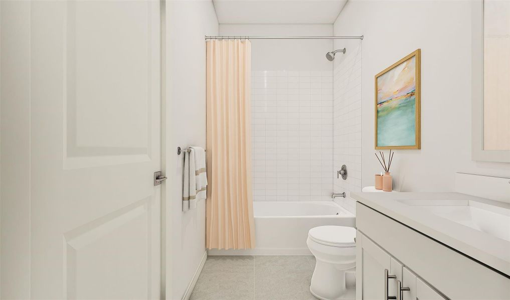 Hall bath (*Artist rendering used for illustration purposes only.)