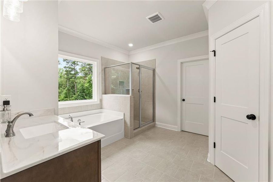 Furnished interior view inside a new home in Woodland Hills, Loganville (Image 12). Furnished interior view inside a new home in Woodland Hills, Loganville (Image 12).