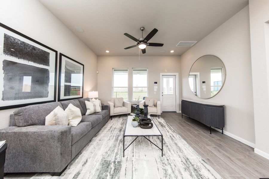 Representative furnished interior of a home built from the Wallace by Beazer Homes in Laurel Landing: Founders Collection, Alvin (Image 13). Representative furnished interior of a home built from the Wallace by Beazer Homes in Laurel Landing: Founders Collection, Alvin (Image 13).
