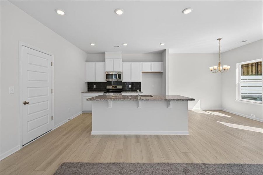 Furnished interior view inside a new home in Fuller Station, Loganville (Image 9). Furnished interior view inside a new home in Fuller Station, Loganville (Image 9).