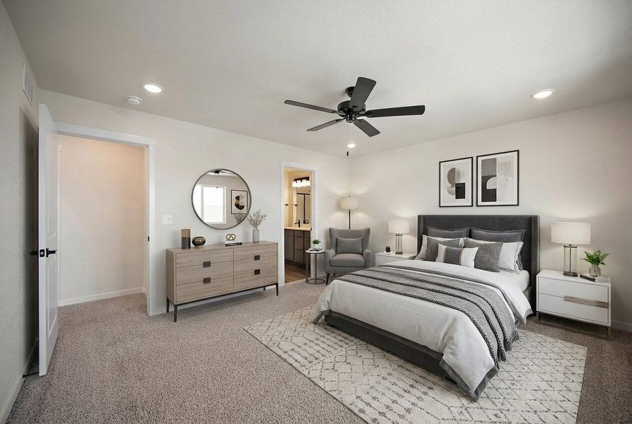 Furnished interior view inside a new home in Aspen Ranch, Fountain (Image 12). Furnished interior view inside a new home in Aspen Ranch, Fountain (Image 12).