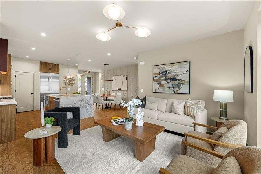 Furnished interior view inside a new home in , Atlanta (Image 16).