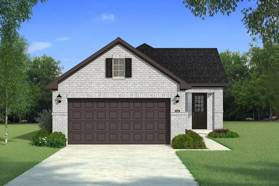 Representative exterior photo of a completed home built from the Hamilton by Mattamy Homes in Spiritas Ranch, Little Elm, TX (Image 3).