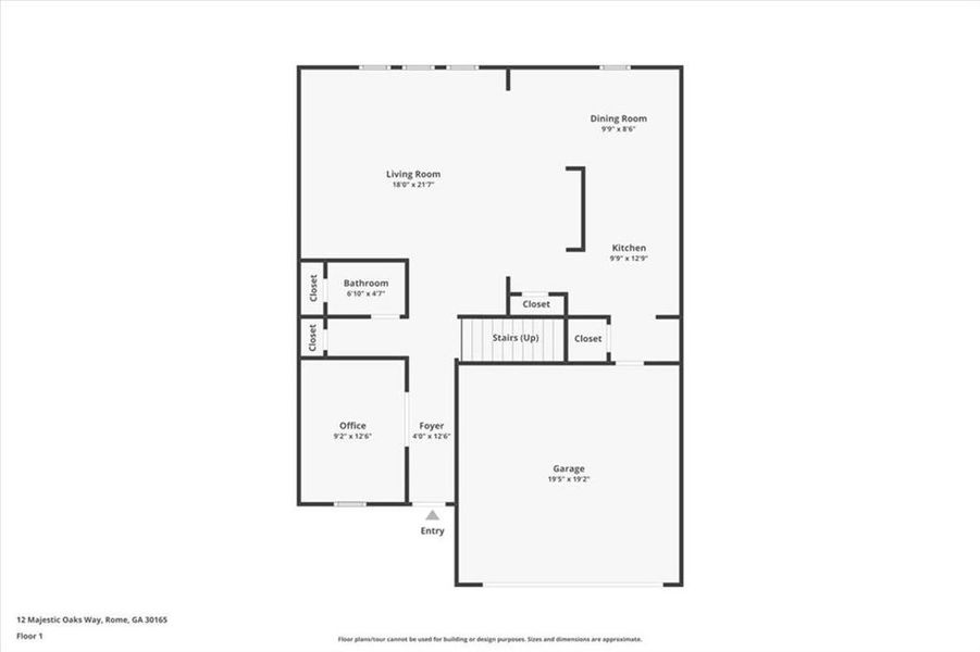 2D floor plan layout of this home in , Rome, GA (Image 4).