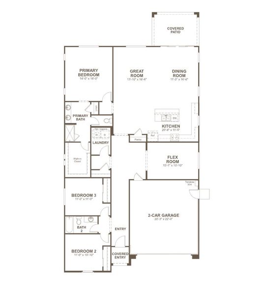 2D floor plan layout of this home in Seasons at Trevino II, Glendale, AZ (Image 3). 2D floor plan layout of this home in Seasons at Trevino II, Glendale, AZ (Image 3).