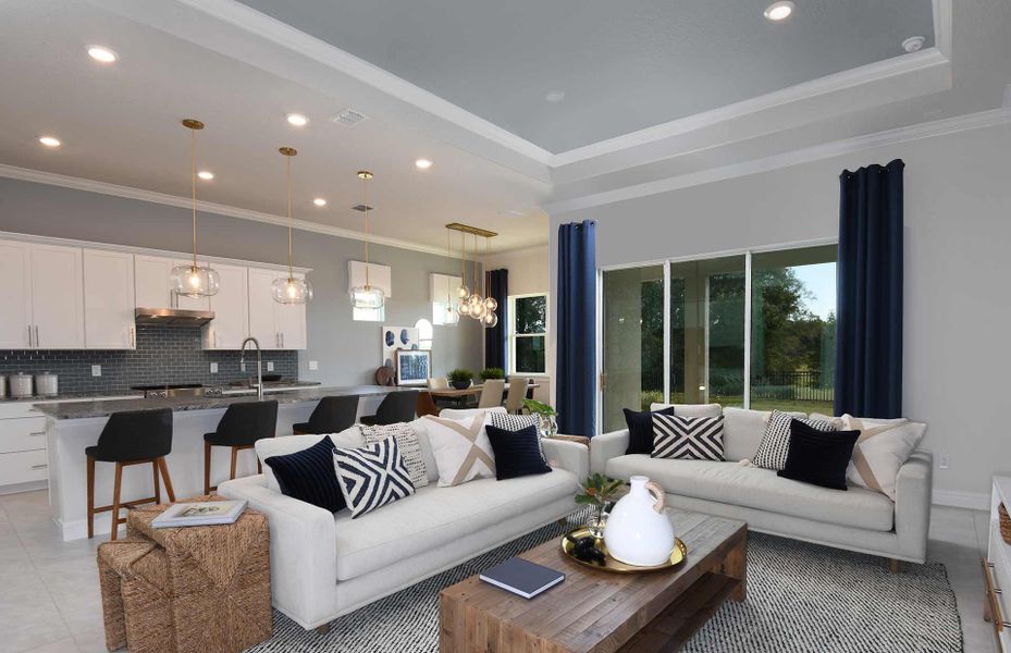 Furnished interior view inside a new home in Del Webb Stone Creek, Ocala (Image 15). Furnished interior view inside a new home in Del Webb Stone Creek, Ocala (Image 15).