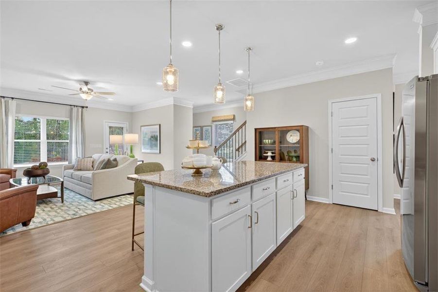Furnished interior view inside a new home in Townes At The Stiles, Cartersville (Image 5).