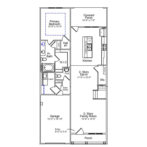2D floor plan layout of this home in Grand Park, Leland, NC (Image 3).
