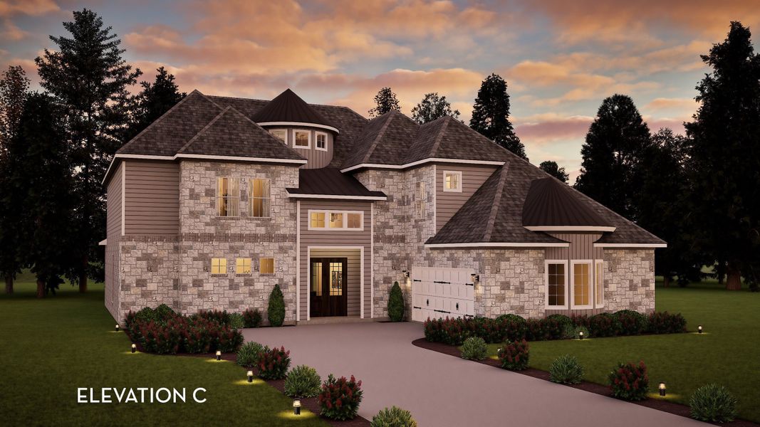 Front exterior of a new home in Arcadia, Brentwood, TN, highlighting curb appeal (Image 1).