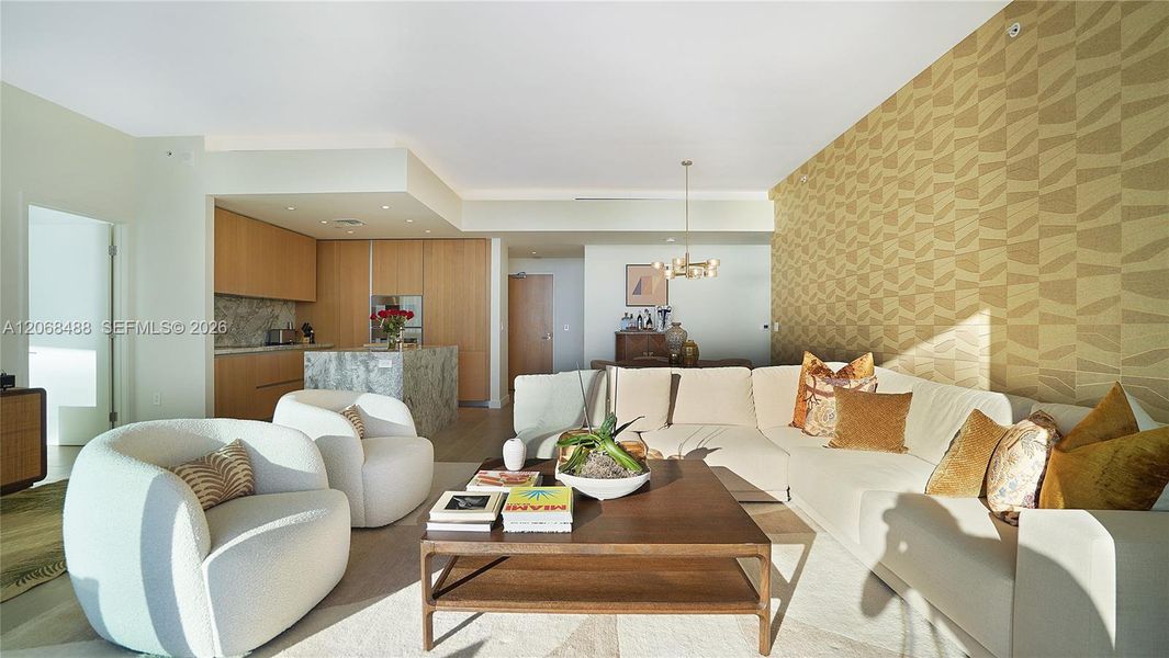 Furnished interior view inside a new home in , Miami Beach (Image 50). Furnished interior view inside a new home in , Miami Beach (Image 50).