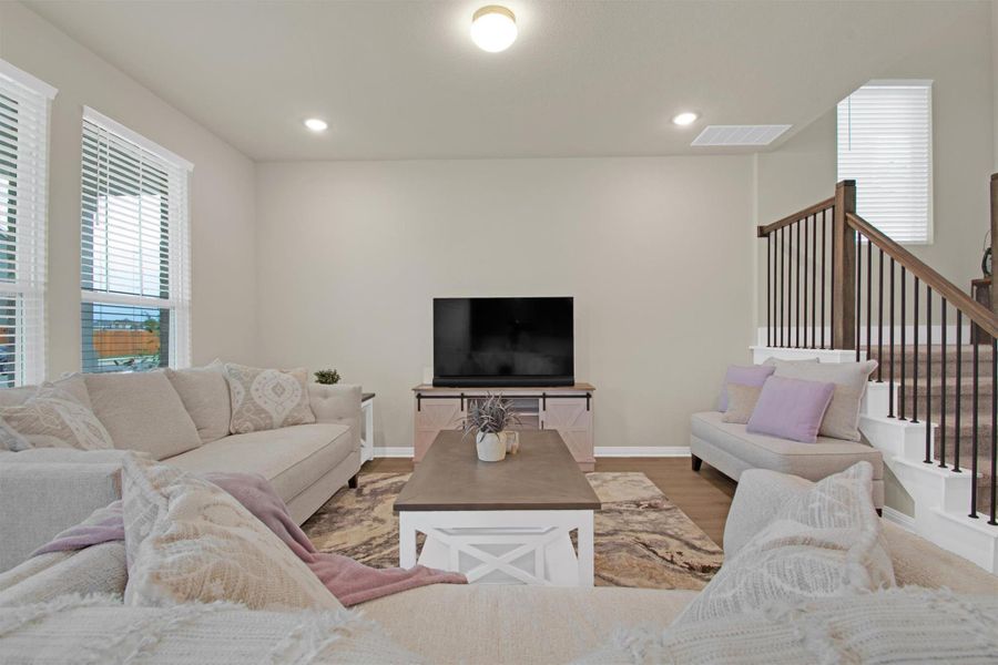Furnished interior view inside a new home in The Cottages at Lariat, Liberty Hill (Image 6).