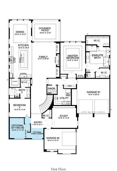 2D floor plan layout for the Glenwood by Landon Homes in Fields - Brookside North, Frisco, TX (Image 5).