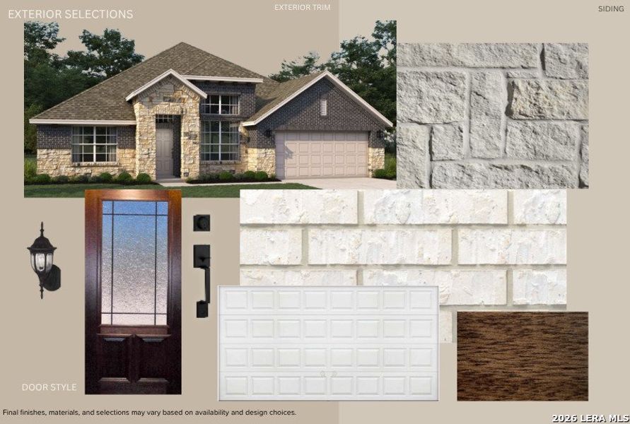 Sample of building materials used in homes in Saddlebrook Ranch, Schertz (Image 5).