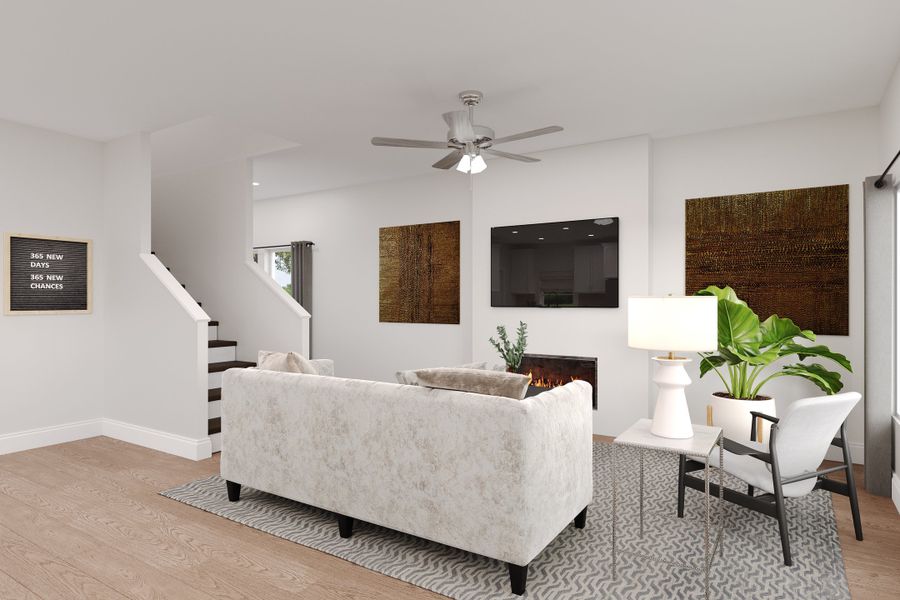 Representative furnished interior of a home built from the Petunia by Beazer Homes in Saratoga, Aubrey (Image 8).