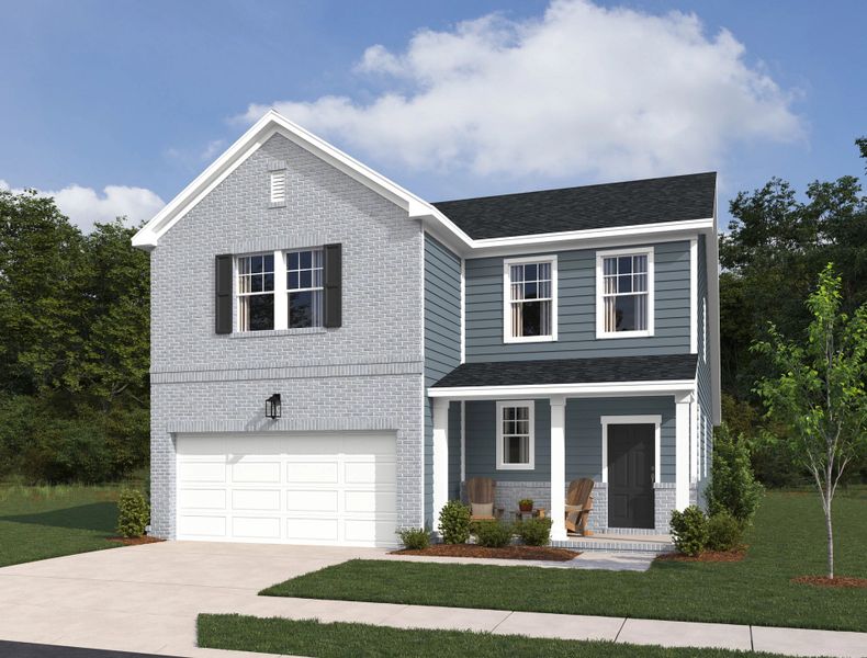 Representative exterior photo of a completed home built from the Washington by Ashton Woods in Ascent at Arbor Ridge, La Vergne, TN (Image 14).