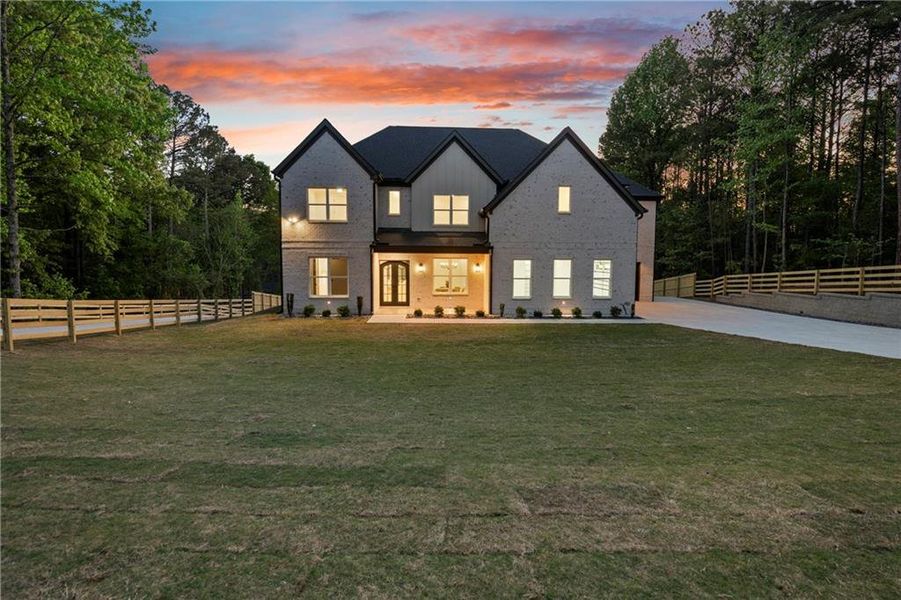 Front exterior of a new home in , Lawrenceville, GA, highlighting curb appeal (Image 27).