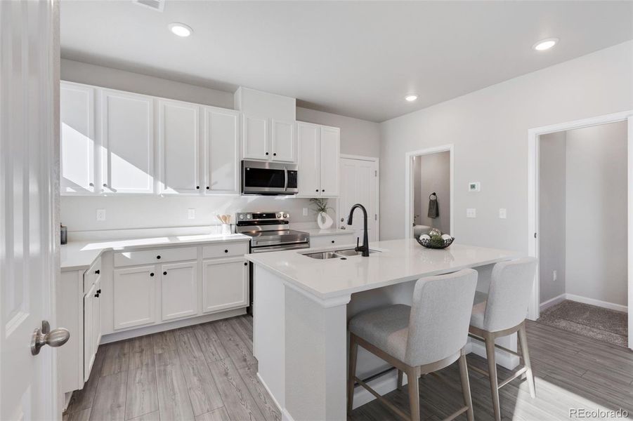 Furnished interior view inside a new home in , Longmont (Image 4). Furnished interior view inside a new home in , Longmont (Image 4).