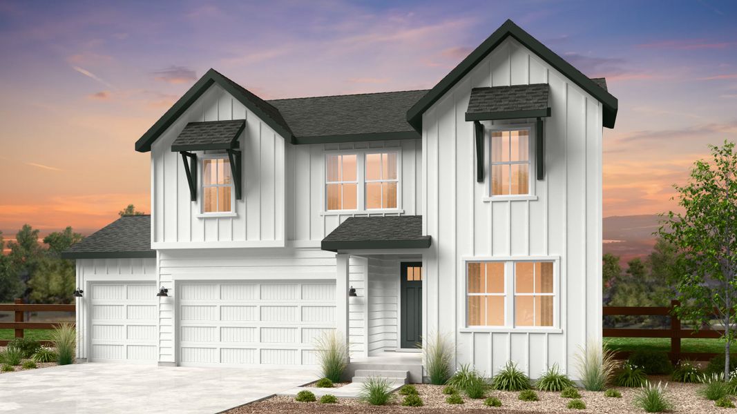 Representative exterior photo of a completed home built from the Windsor by Taylor Morrison in Macanta, Castle Rock, CO (Image 2). Representative exterior photo of a completed home built from the Windsor by Taylor Morrison in Macanta, Castle Rock, CO (Image 2).