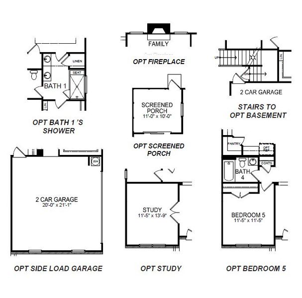 2D floor plan layout for the WINDSOR by D.R. Horton in Whitehawk Meadows, Travelers Rest, SC (Image 5).