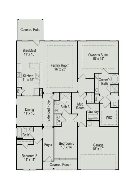 2D floor plan layout of this home in Foxtail Palms, Manvel, TX (Image 2). 2D floor plan layout of this home in Foxtail Palms, Manvel, TX (Image 2).