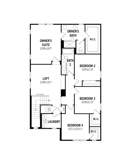 2D floor plan layout for the Windley by Mattamy Homes in Meridian Parks, Orlando, FL (Image 4). 2D floor plan layout for the Windley by Mattamy Homes in Meridian Parks, Orlando, FL (Image 4).