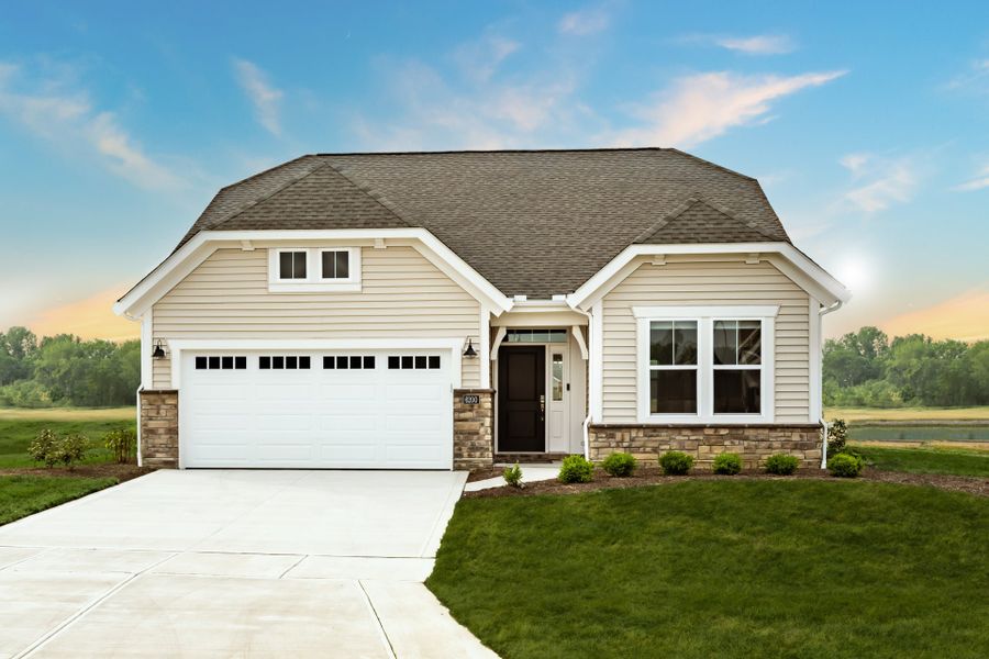 Representative exterior photo of a completed home built from the Amelia by Fischer Homes in Easton Park, Dallas, GA (Image 22).